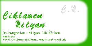 ciklamen milyan business card